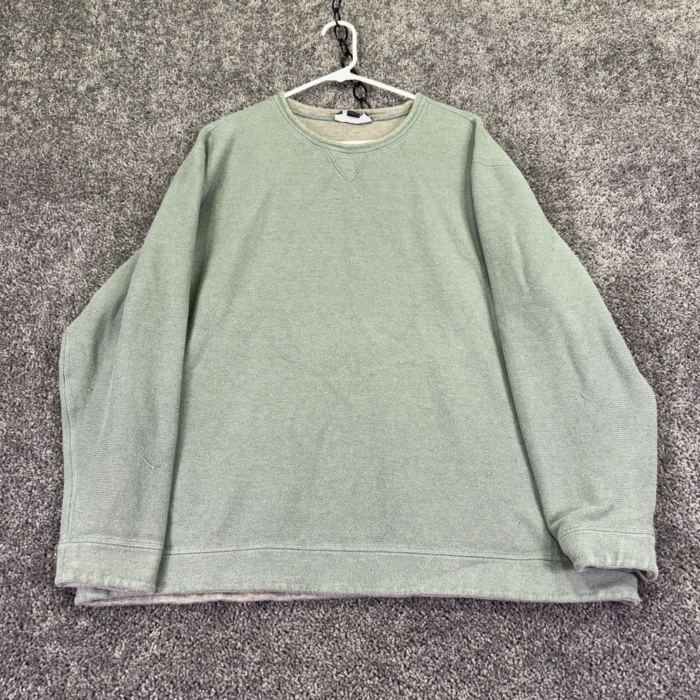Island Sands Sweatshirt Mens 2XL Green Fleece Pullover Crewneck Casual